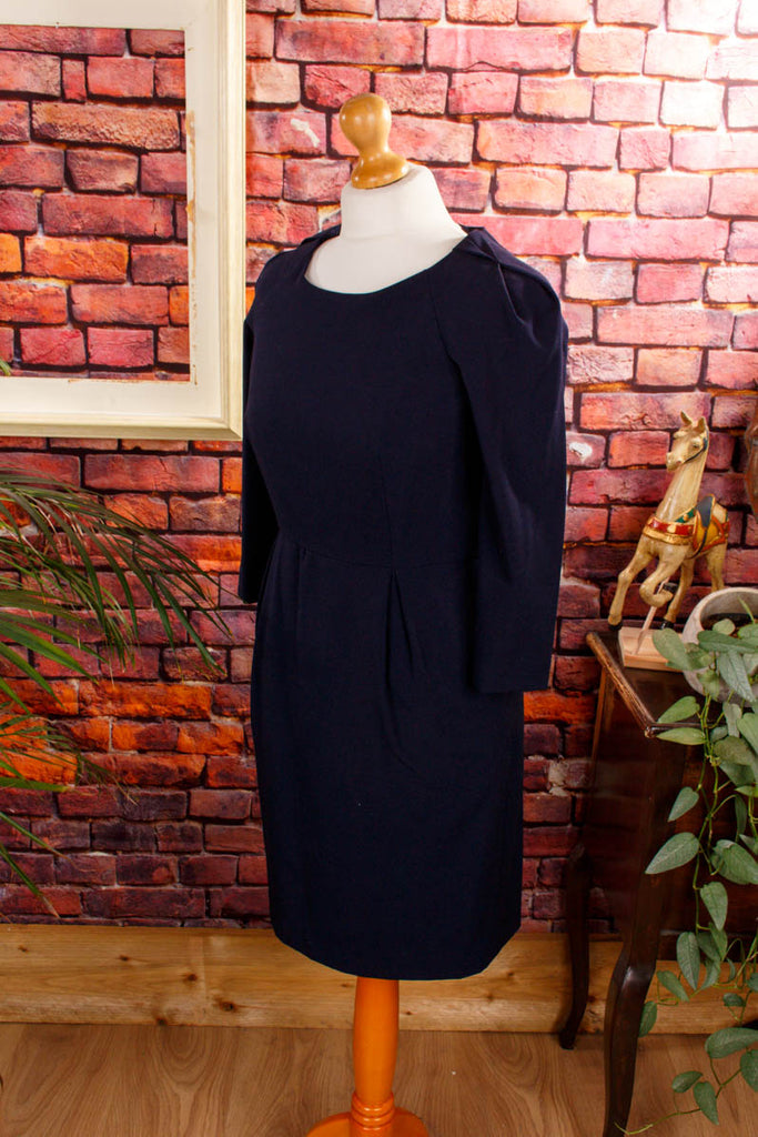 CALVIN KLEIN Etuikleid marine blau Designer Frau S 36-38 Special vintageberlin.de