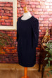 CALVIN KLEIN Etuikleid marine blau Designer Frau S 36-38 Special vintageberlin.de