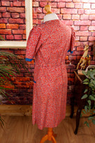 40s Schürzenkleid rot Muster