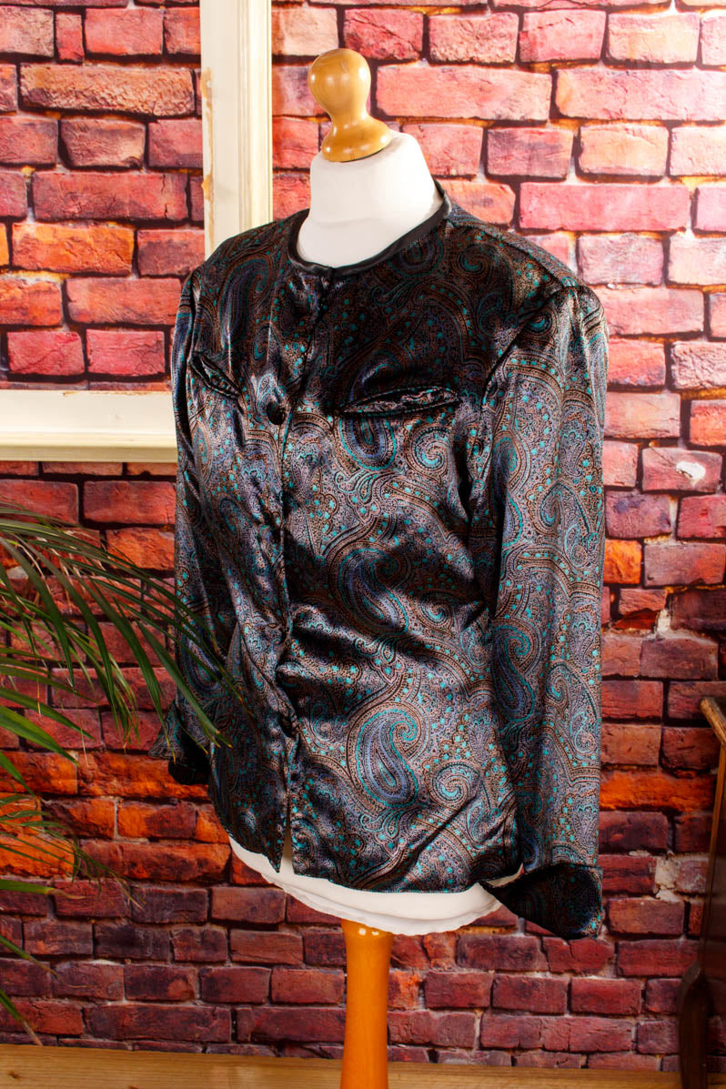 Paisley Samt Blazer festlich