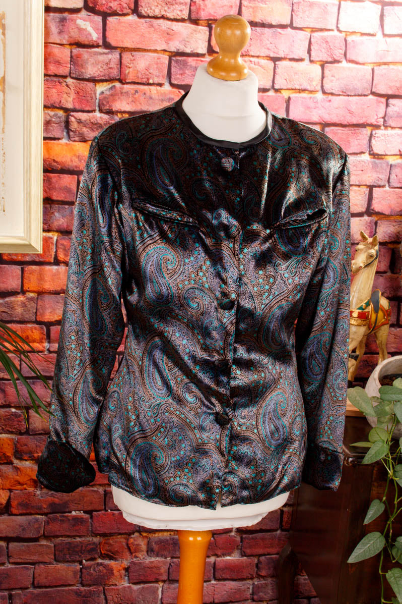 Paisley Samt Blazer festlich