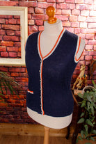 70s Pullunder Weste blau