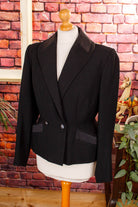40s Blazer schwarz Wolle