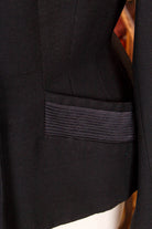 40s Blazer schwarz Wolle