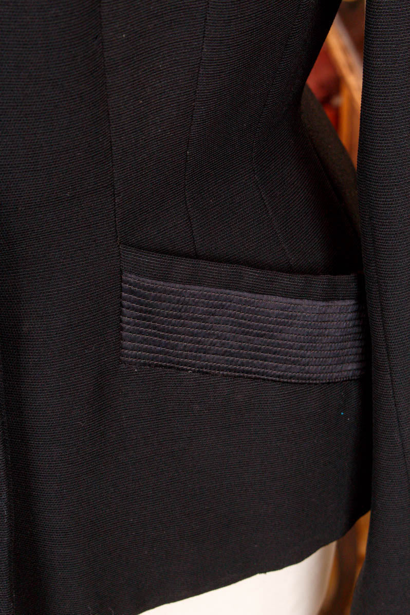 40s Blazer schwarz Wolle