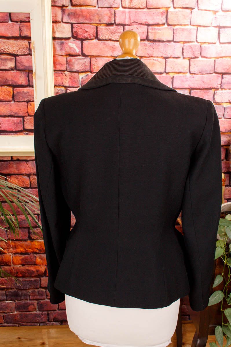 40s Blazer schwarz Wolle