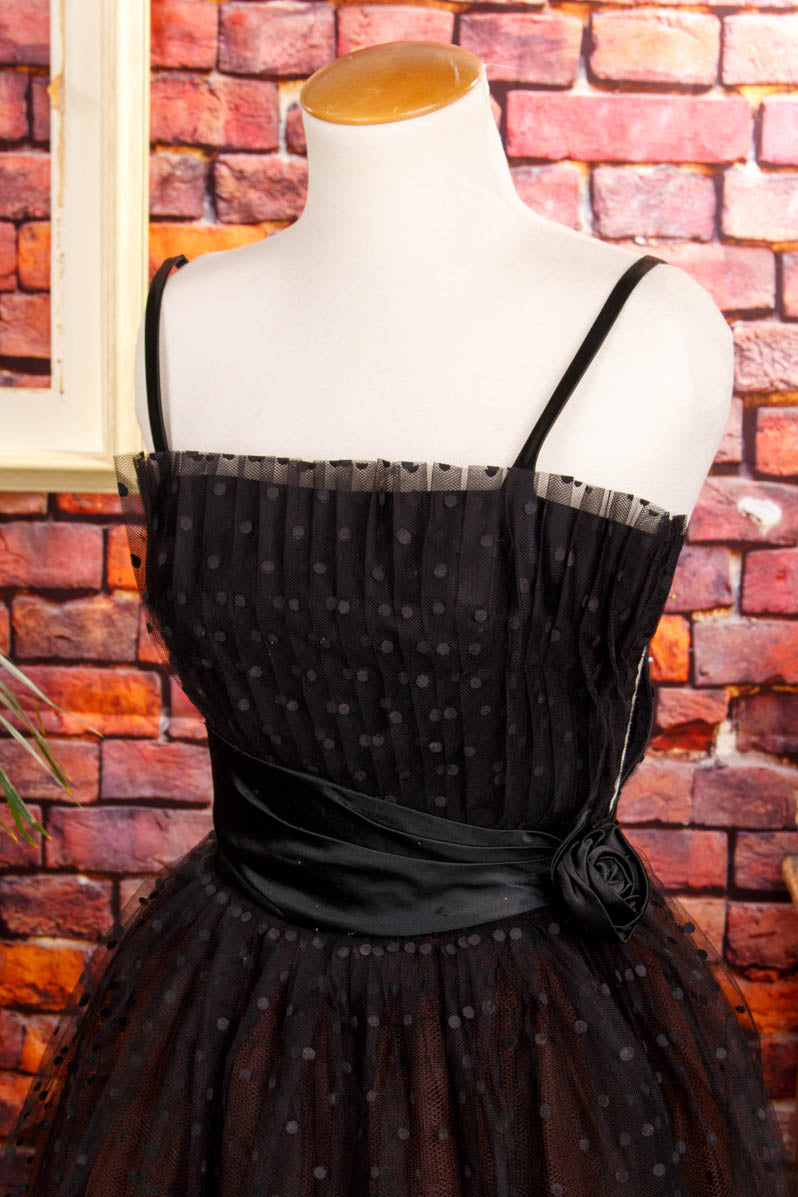 Vintage Petticoatkleid schwarz Tüll