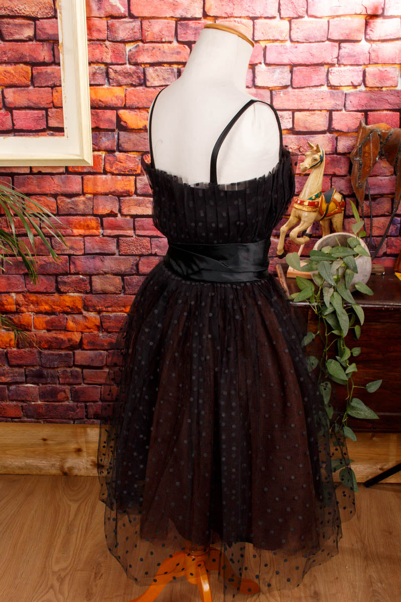 Vintage Petticoatkleid schwarz Tüll