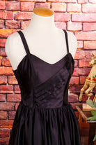 Gothic Tanzkleid schwarz Satin