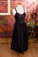 Gothic Tanzkleid schwarz Satin 80er 90er Disco Frau Gothic S 36-38 schwarz Special vintageberlin.de