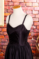 Gothic Tanzkleid schwarz Satin