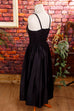 Gothic Tanzkleid schwarz Satin 80er 90er Disco Frau Gothic S 36-38 schwarz Special vintageberlin.de
