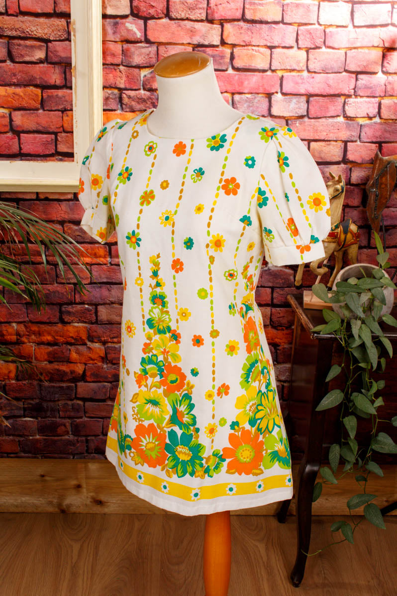 Vintage Minikleid Flower Power