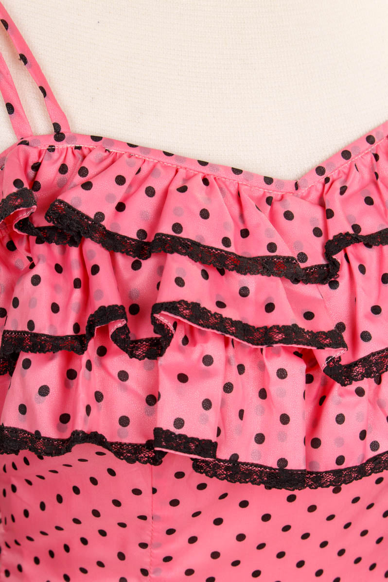 60s Rockabella Kleid pink Polka Dots