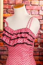 60s Rockabella Kleid pink Polka Dots