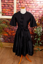 50s New Look Seidenkleid schwarz