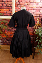50s New Look Seidenkleid schwarz