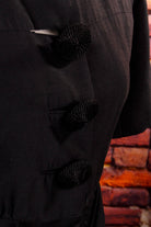 50s New Look Seidenkleid schwarz