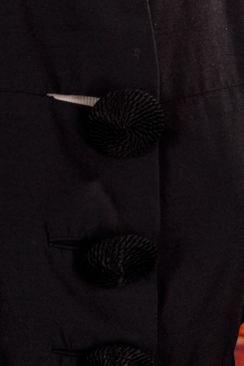 50s New Look Seidenkleid schwarz
