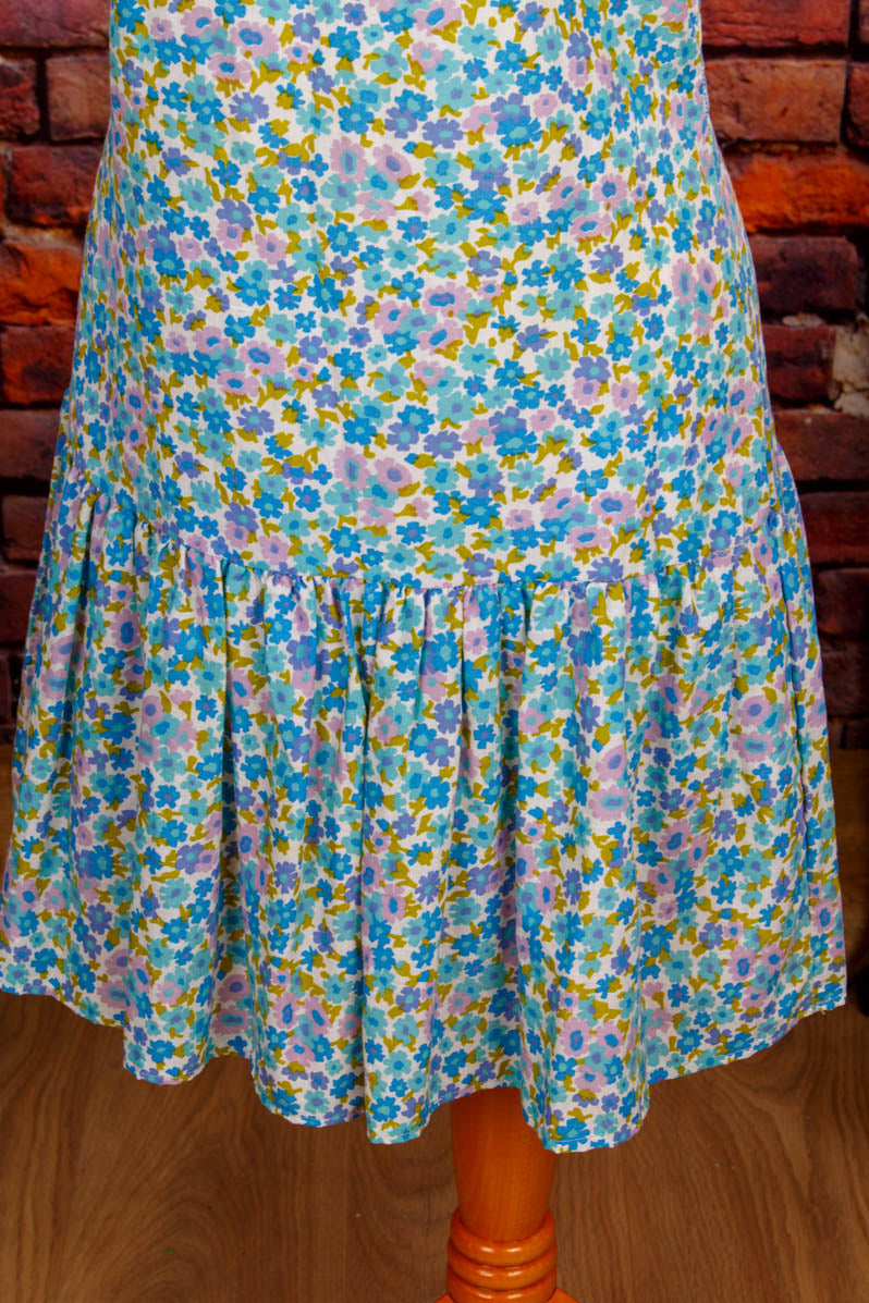 Hippie Minikleid blau Muster
