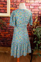 Hippie Minikleid blau Muster