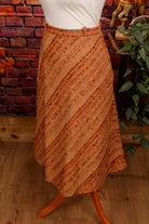 70s Stiefelrock orange Wolle