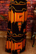 70s Boho Maxikleid orange 60er 70er Boho bunt Disco Frau L 44-46 M 40-42 orange real-boho real-disco Schlager schwarz Special vintageberlin.de