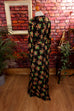 70s Maxikleid schwarz bunt Blumen 70er Abendmode Boho bunt Disco Frau Hippie M 40-42 real-boho real-disco S 36-38 Schlager schwarz Special vintageberlin.de