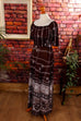 Hippie Maxikleid braun Muster 70er Boho braun Disco Frau Hippie M 40-42 real-boho S 36-38 Schlager Special vintageberlin.de