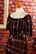 Hippie Maxikleid braun Muster 70er Boho braun Disco Frau Hippie M 40-42 real-boho S 36-38 Schlager Special vintageberlin.de