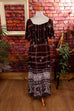 Hippie Maxikleid braun Muster 70er Boho braun Disco Frau Hippie M 40-42 real-boho S 36-38 Schlager Special vintageberlin.de