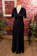 70s Maxikleid schwarz Gothic 70er Abendmode Boho Frau Gothic real-boho S 36-38 Schlager schwarz Special vintageberlin.de
