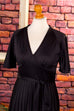 70s Maxikleid schwarz Gothic 70er Abendmode Boho Frau Gothic real-boho S 36-38 Schlager schwarz Special vintageberlin.de