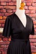 70s Maxikleid schwarz Gothic 70er Abendmode Boho Frau Gothic real-boho S 36-38 Schlager schwarz Special vintageberlin.de