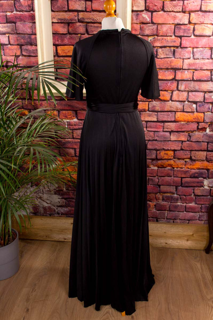 70s Maxikleid schwarz Gothic Default Title 70er Abendmode Boho Frau Gothic real-boho S 36-38 Schlager schwarz Special vintageberlin.de