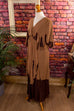 Hippie Chiffon Umstandskleid 60er 70er beige Boho braun Frau Hippie M 40-42 real-boho S 36-38 Schlager Special vintageberlin.de