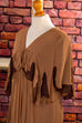 Hippie Chiffon Umstandskleid 60er 70er beige Boho braun Frau Hippie M 40-42 real-boho S 36-38 Schlager Special vintageberlin.de