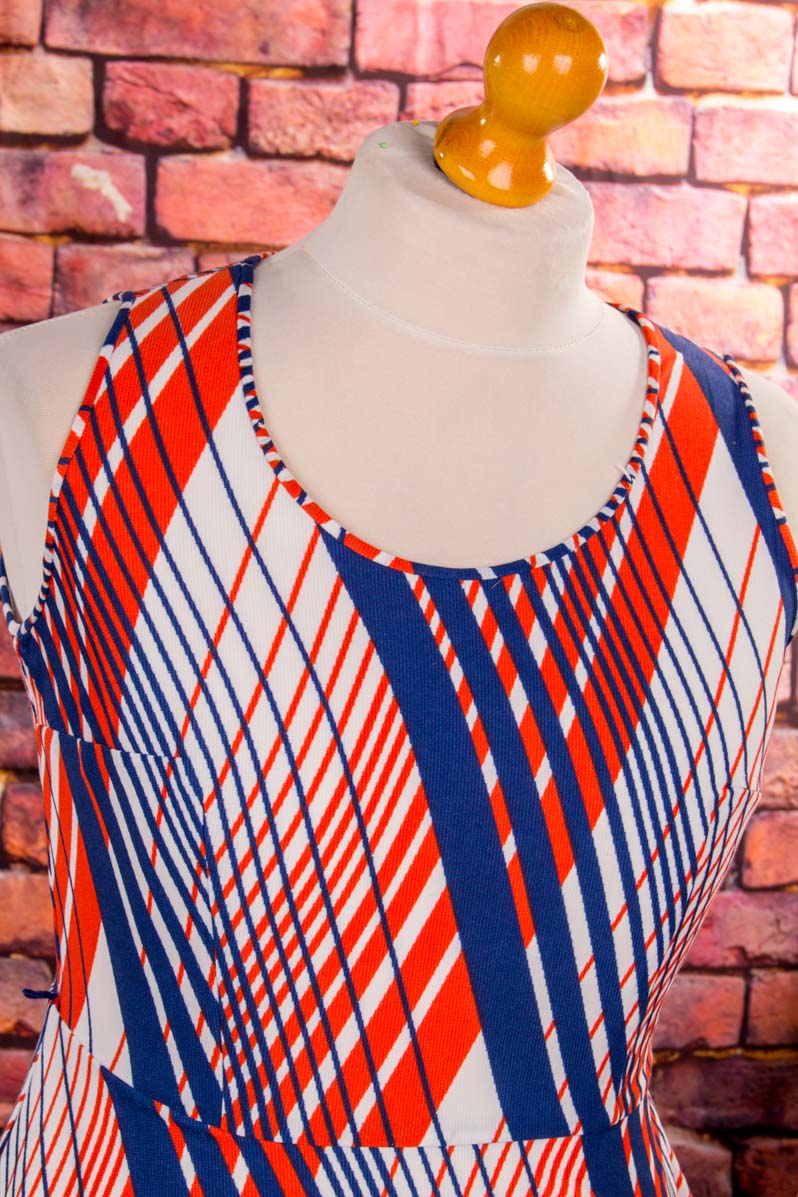 DDR Minikleid bunt streifen