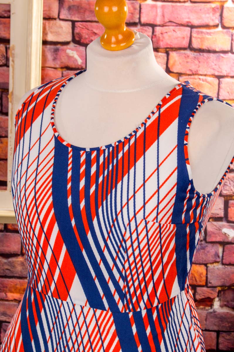 DDR Minikleid bunt streifen