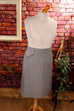 Wollrock grau Taschen 70er 80er Frau grau M 40-42 Rockabilly Sekretärin Special vintageberlin.de