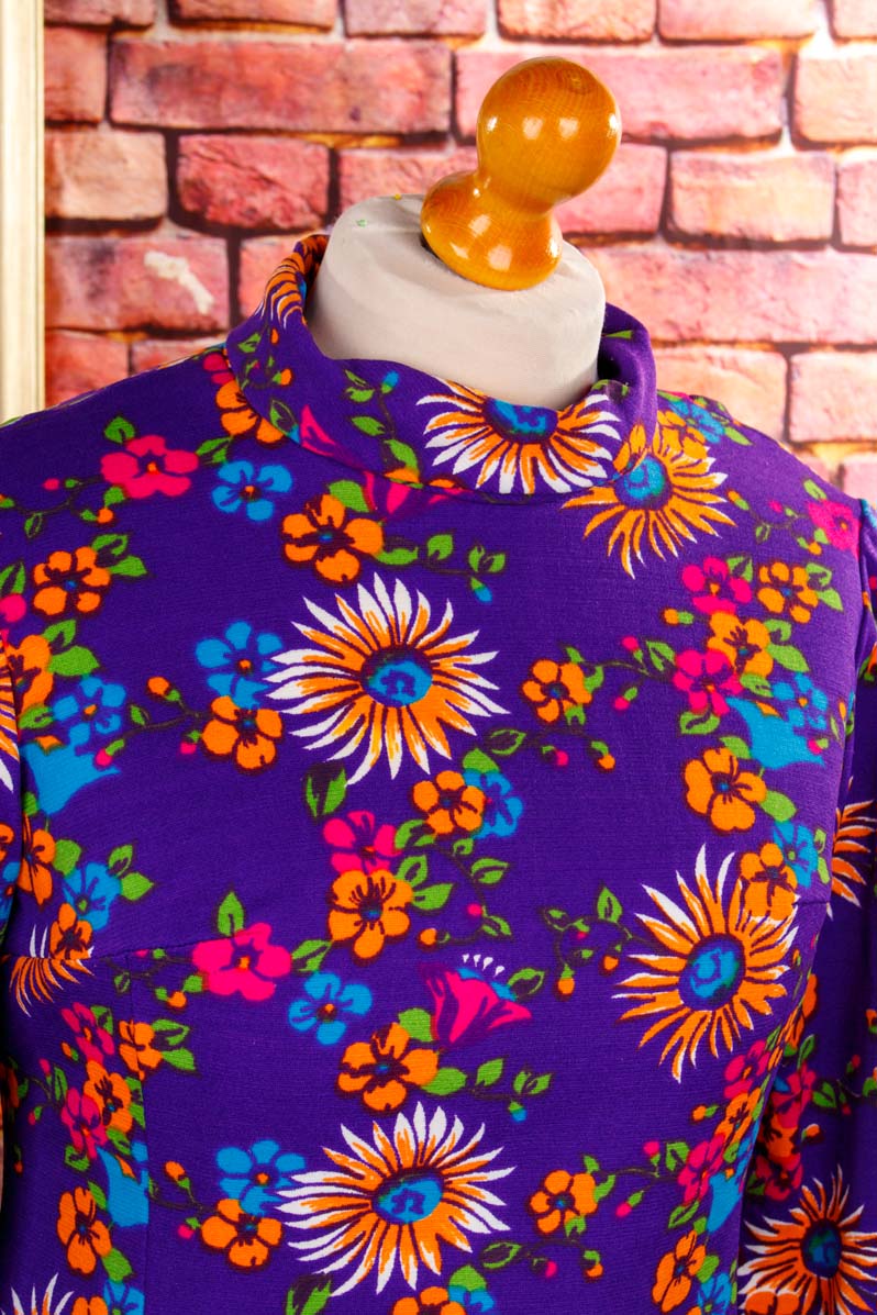 Disco Kleid Flower Power