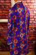 Disco Kleid Flower Power 60er 70er bunt Disco Frau lila M 40-42 real-disco Schlager Special vintageberlin.de