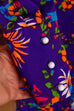 Disco Kleid Flower Power 60er 70er bunt Disco Frau lila M 40-42 real-disco Schlager Special vintageberlin.de