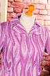 70s Schlagerkleid pink Muster 60er 70er Disco L 44-46 lila pink real-disco real-rockabilly Rockabilly Schlager Special vintageberlin.de