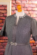 70s Schlager Abendkleid silber Glitzer 70er Abendmode Disco Frau real-disco Schlager silber Special XL 48-50 vintageberlin.de