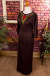 Hippie Maxikleid braun bestickt 70er Boho braun Frau Hippie M 40-42 real-boho Special vintageberlin.de