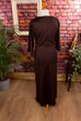Hippie Maxikleid braun bestickt Default Title 70er Boho braun Frau Hippie M 40-42 real-boho Special vintageberlin.de
