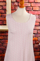 70s Schlagerkleid rosa Muster