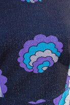 Disco Kleid blau Schlager Wolkenmuster