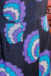 Disco Kleid blau Schlager Wolkenmuster